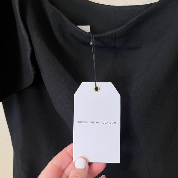 Dress The Population Tiffany One Shoulder Sheath Dress NWT - Picture 5 of 13